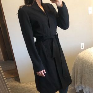 Black Calvin Klein Overcoat Size 6 (SM/MED)